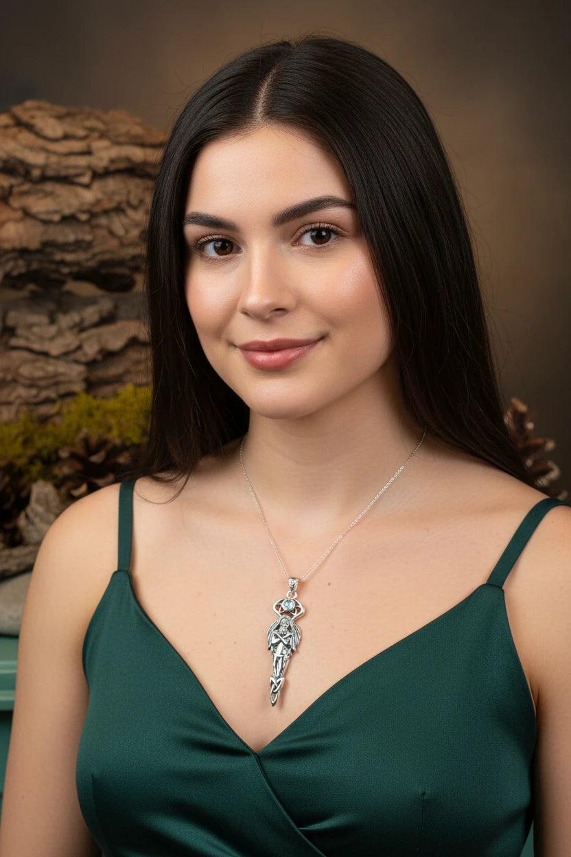Cernunnos Moonstone Necklace in Sterling Silver