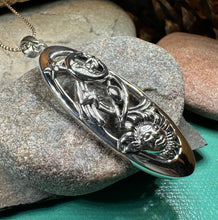 Load image into Gallery viewer, Galaxy Necklace, Moon Necklace, Celestial Jewelry, Sun Pendant, Celtic Jewelry, Anniversary Gift, Wiccan Jewelry, Pagan Necklace, Science