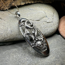 Load image into Gallery viewer, Galaxy Necklace, Moon Necklace, Celestial Jewelry, Sun Pendant, Celtic Jewelry, Anniversary Gift, Wiccan Jewelry, Pagan Necklace, Science