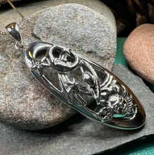 Load image into Gallery viewer, Galaxy Necklace, Moon Necklace, Celestial Jewelry, Sun Pendant, Celtic Jewelry, Anniversary Gift, Wiccan Jewelry, Pagan Necklace, Science