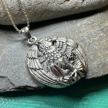 Load image into Gallery viewer, Griffin Necklace, Celtic Jewelry, Gryphon Pendant, Medieval Jewelry, Mythology Gift, Pagan Jewelry, Viking Jewelry, Gothic Jewelry