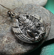 Load image into Gallery viewer, Griffin Necklace, Celtic Jewelry, Gryphon Pendant, Medieval Jewelry, Mythology Gift, Pagan Jewelry, Viking Jewelry, Gothic Jewelry
