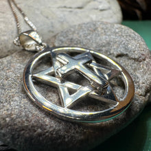 Load image into Gallery viewer, Star of David Cross Necklace, Cross Jewelry, Israel Support Gift, Anniversary Gift, Christian Gift, Religious Jewelry, Jewish Star Cross