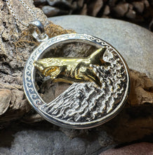 Load image into Gallery viewer, Great White Shark Necklace, Men's Beach Jewelry, Ocean Pendant, Surfer Gift, Fish Jewelry, Gold Jewelry, Large Silver Pendant, Nautical Gift