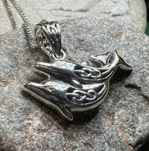 Load image into Gallery viewer, Dolphin Necklace, Celtic Jewelry, Irish Jewerly, Celtic Knot Jewelry, Beach Jewelry, Fish Necklace, Nautical Jewelry, Sea Jewelry, Mom Gift