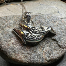 Load image into Gallery viewer, Dolphin Necklace, Celtic Jewelry, Irish Jewerly, Celtic Knot Jewelry, Beach Jewelry, Fish Necklace, Nautical Jewelry, Sea Jewelry, Mom Gift