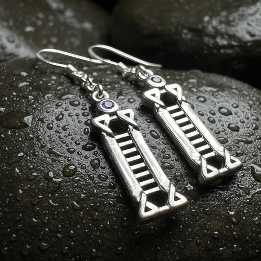 Calista MacKintosh Art Deco Earrings in Sterling Silver