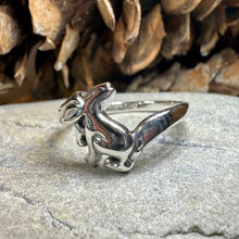 Load image into Gallery viewer, Rabbit Ring, Hare Ring, Animal Jewelry, Mystical Jewelry, Bunny Jewelry, Celtic Ring, White Hare Ring, Irish Gift, Mom Gift, Goddess Ring