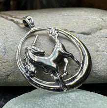Load image into Gallery viewer, Unicorn Necklace, Scotland Jewelry, Fantasy Necklace, Gift for Her, Mythical Creature, Graduation Gift, Anniversary Gift, Scottish Gift