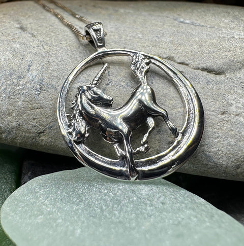 Load image into Gallery viewer, Unicorn Necklace, Scotland Jewelry, Fantasy Necklace, Gift for Her, Mythical Creature, Graduation Gift, Anniversary Gift, Scottish Gift