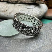 Load image into Gallery viewer, Trinity Knot Ring, Celtic Ring, Promise Ring, Silver Man's Ring, Irish Ring, Irish Dance Gift, Anniversary Gift, Ireland Ring, Silver Band