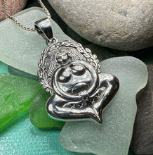 Load image into Gallery viewer, Goddess Necklace, Mother Earth Pendant, Fertility Jewelry, Pregnancy Gift, Pagan Jewelry, Gaia Necklace, Danu Pendant, Mom Gift, Wife Gift