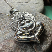 Load image into Gallery viewer, Goddess Necklace, Mother Earth Pendant, Fertility Jewelry, Pregnancy Gift, Pagan Jewelry, Gaia Necklace, Danu Pendant, Mom Gift, Wife Gift