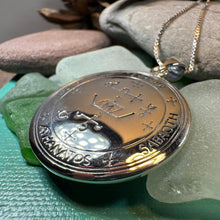 Load image into Gallery viewer, Archangel Michael Sigil Pendant, Angel Necklace, Spiritual Jewelry, St. Michael Necklace, Guardian Angel, Police Jewelry, Protection Charm