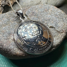 Load image into Gallery viewer, Archangel Michael Sigil Pendant, Angel Necklace, Spiritual Jewelry, St. Michael Necklace, Guardian Angel, Police Jewelry, Protection Charm