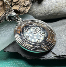 Load image into Gallery viewer, Archangel Michael Sigil Pendant, Angel Necklace, Spiritual Jewelry, St. Michael Necklace, Guardian Angel, Police Jewelry, Protection Charm