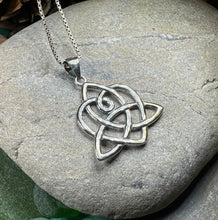 Load image into Gallery viewer, Love Knot Necklace, Celtic Heart Pendant, Irish Jewelry, Anniversary Gift, Girlfriend Gift, Wiccan Jewelry, Heart Jewelry, Wife Gift