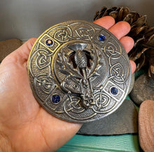 Load image into Gallery viewer, Scottish Pride Thistle Plaid Pin