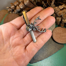 Load image into Gallery viewer, Stag Tie Bar, Men's Celtic Jewelry, Scottish Gift for Him, Dad Gift, Graduation Gift, Scotland Gift, Man's Gift, Celtic Tie Clip, Groom Gift