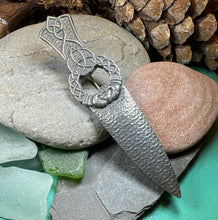 Load image into Gallery viewer, Irish Kilt Pin, Celtic Knot Pin, Claddagh Kilt Pin, Harp Jewelry, Celtic Kilt Pin, Irish Dancer Gift, Celtic Knot Brooch, Bagpiper Gift