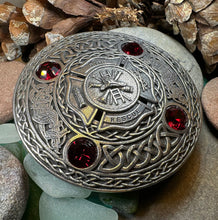 Load image into Gallery viewer, Celtic Fireman Brooch, Celtic Knot Jewelry, Irish Jewelry, Scotland Jewelry, Anniversary Gift, Tartan Pin, Viking Jewelry, Fire & Rescue Pin