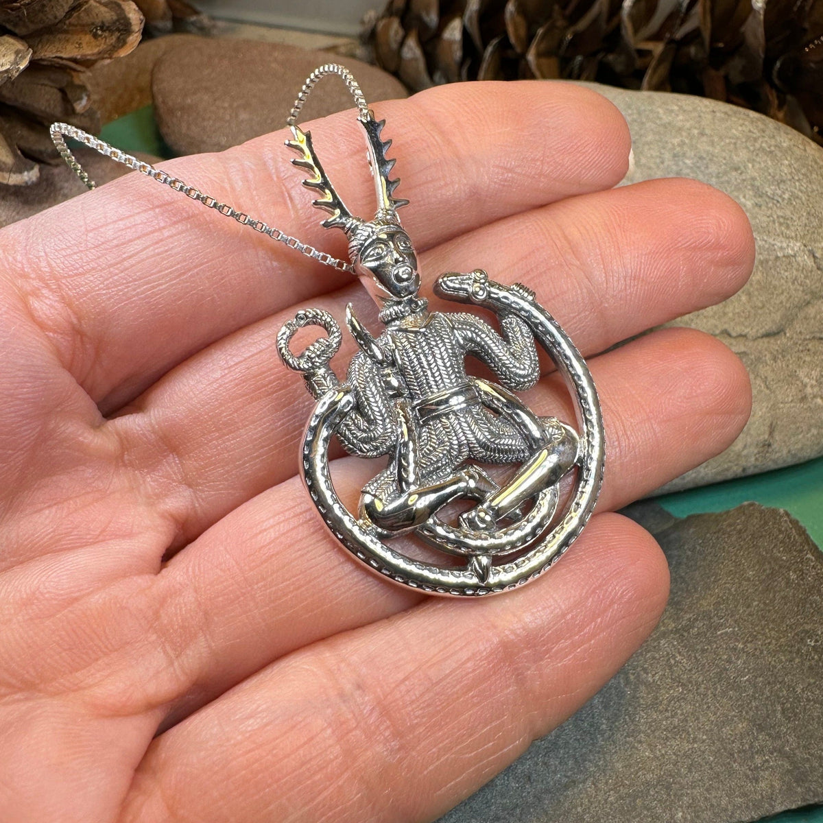 Forest Lore Cernunnos Necklace – Celtic Crystal Design Jewelry