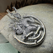 Load image into Gallery viewer, Cernunnos Necklace, Horned God Pendant, Celtic Jewelry, Forest Lover Gift, Pagan Jewelry, Nature Necklace, Irish Jewelry, Cernunn, Herne