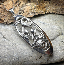 Load image into Gallery viewer, Galaxy Necklace, Moon Necklace, Celestial Jewelry, Sun Pendant, Celtic Jewelry, Anniversary Gift, Wiccan Jewelry, Pagan Necklace, Science