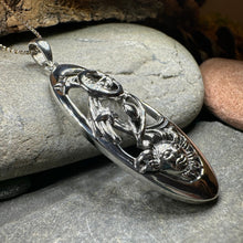 Load image into Gallery viewer, Galaxy Necklace, Moon Necklace, Celestial Jewelry, Sun Pendant, Celtic Jewelry, Anniversary Gift, Wiccan Jewelry, Pagan Necklace, Science