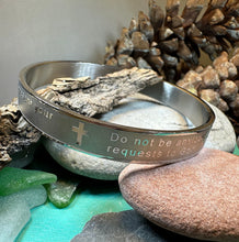 Load image into Gallery viewer, Christian Prayer Bracelet, Christian Jewelry, Recovery Cross Gift, Sponsor Gift, Bangle Bracelet, Religious Prayer, AA Gift, Encouragement