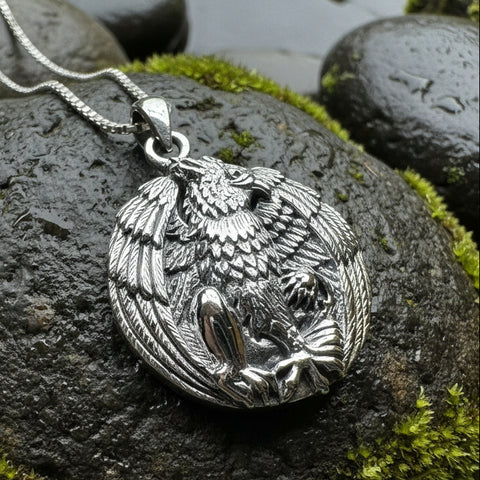 Load image into Gallery viewer, Griffin Necklace, Celtic Jewelry, Gryphon Pendant, Medieval Jewelry, Mythology Gift, Pagan Jewelry, Viking Jewelry, Gothic Jewelry