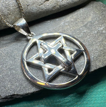 Load image into Gallery viewer, Star of David Cross Necklace, Cross Jewelry, Israel Support Gift, Anniversary Gift, Christian Gift, Religious Jewelry, Jewish Star Cross