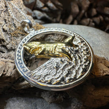 Load image into Gallery viewer, Great White Shark Necklace, Men's Beach Jewelry, Ocean Pendant, Surfer Gift, Fish Jewelry, Gold Jewelry, Large Silver Pendant, Nautical Gift