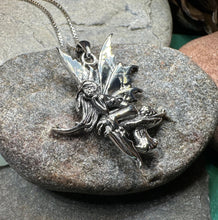 Load image into Gallery viewer, Fairy Necklace, Celtic Jewelry, Mushroom Pendant, Anniversary Gift, Irish Jewelry, Pixie Jewelry, Wife Gift, Fantasy Gift, Silver Butterfly