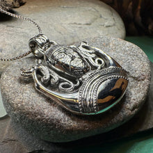 Load image into Gallery viewer, Cernunnos Necklace, Horned God Pendant, Celtic Jewelry, Forest Lover Gift, Pagan Druid Jewelry, Nature Gift, Irish Jewelry, Cernunn, Herne