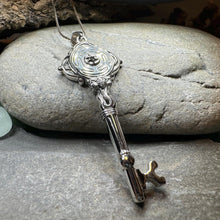 Load image into Gallery viewer, Hecate Key Necklace, Irish Jewelry, Celtic Jewelry, Pagan Gift, Key Pendant, Wiccan Jewelry, Celtic Knot Jewelry, Witch Gift, Gothic Jewelry