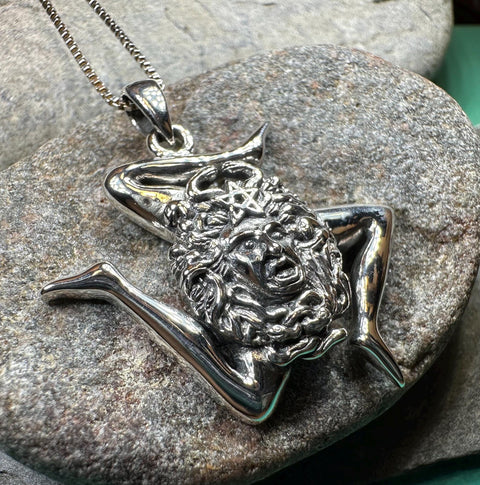 Load image into Gallery viewer, Trinacria Necklace, Italian Triskelion Pendant, Mystical Jewelry, Sicilian Symbol, Pagan Pendant, Sicily Gift, Medusa Pendant