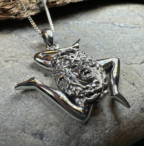 Load image into Gallery viewer, Trinacria Necklace, Italian Triskelion Pendant, Mystical Jewelry, Sicilian Symbol, Pagan Pendant, Sicily Gift, Medusa Pendant