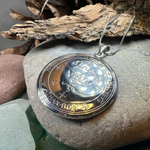 Load image into Gallery viewer, Archangel Michael Sigil Pendant, Angel Necklace, Spiritual Jewelry, St. Michael Necklace, Guardian Angel, Police Jewelry, Protection Charm