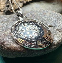 Load image into Gallery viewer, Archangel Michael Sigil Pendant, Angel Necklace, Spiritual Jewelry, St. Michael Necklace, Guardian Angel, Police Jewelry, Protection Charm