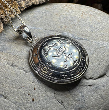 Load image into Gallery viewer, Archangel Michael Sigil Pendant, Angel Necklace, Spiritual Jewelry, St. Michael Necklace, Guardian Angel, Police Jewelry, Protection Charm