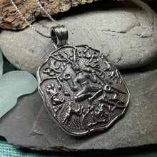 Load image into Gallery viewer, Cernunnos Necklace, Horned God Pendant, Celtic Jewelry, Forest Lover Gift, Pagan Druid Jewelry, Nature Gift, Irish Jewelry, Cernunn, Herne