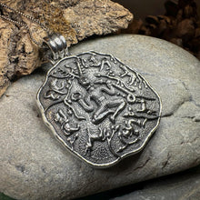 Load image into Gallery viewer, Cernunnos Necklace, Horned God Pendant, Celtic Jewelry, Forest Lover Gift, Pagan Druid Jewelry, Nature Gift, Irish Jewelry, Cernunn, Herne