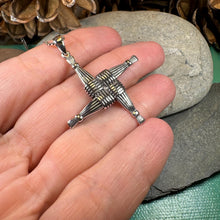 Load image into Gallery viewer, Saint Briget's Cross, Celtic Cross Necklace, Irish Jewelry, Anniversary Gift, Religious Jewelry, Wiccan Jewelry, St. Bridget's Cross