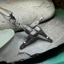 Load image into Gallery viewer, Saint Briget's Cross, Celtic Cross Necklace, Irish Jewelry, Anniversary Gift, Religious Jewelry, Wiccan Jewelry, St. Bridget's Cross