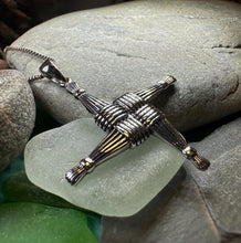 Load image into Gallery viewer, Saint Briget's Cross, Celtic Cross Necklace, Irish Jewelry, Anniversary Gift, Religious Jewelry, Wiccan Jewelry, St. Bridget's Cross
