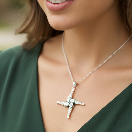 Saint Briget's Cross, Celtic Cross Necklace, Irish Jewelry, Anniversary Gift, Religious Jewelry, Wiccan Jewelry, St. Bridget's Cross