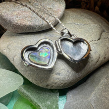 Load image into Gallery viewer, Trinity Knot Locket Necklace, Celtic Heart Pendant, Irish Jewerly, Celtic Jewelry, Anniversary Gift, Locket Necklace, Wiccan Jewelry