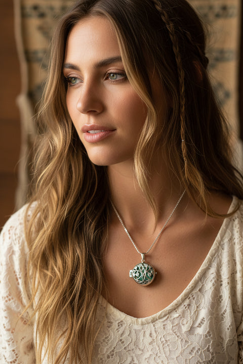 Load image into Gallery viewer, Ceangailte Celtic Tree Locket Necklace
