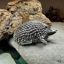 Load image into Gallery viewer, Hedgehog Brooch, Forest Animal Jewelry, Scottish Pin, Anniversary Gift, Scotland Pin, Hedgehog Lover Gift, Wife Gift, Cute Pin